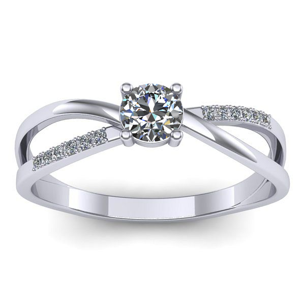 Inel cu diamant rotund