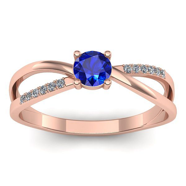 Inel cu safir rotund