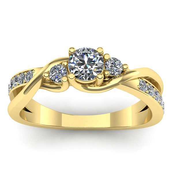 Inel de logodna cu diamant rotund