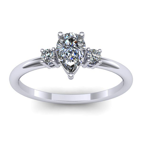 Inel logodna cu diamant pear