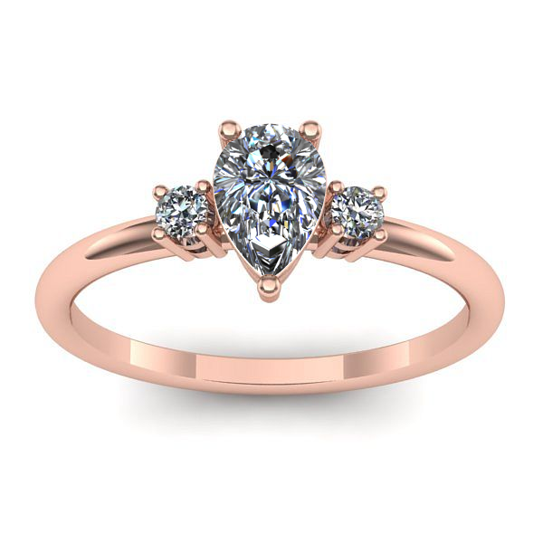 Inel logodna cu diamant pear