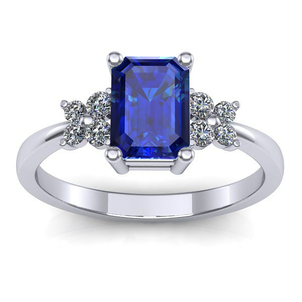 Inel cu safir dreptunghiular