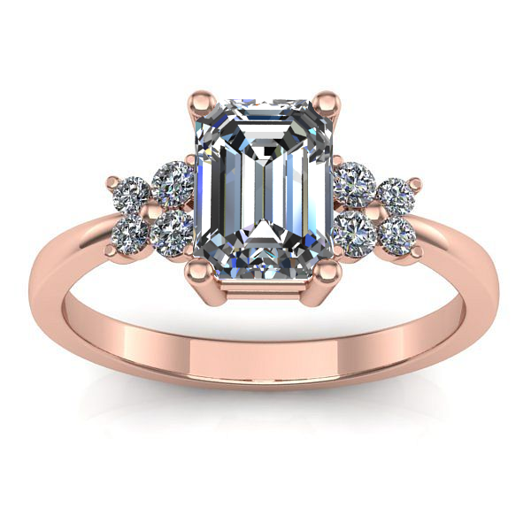 Inel de logodna cu diamant de laborator dreptunghiular