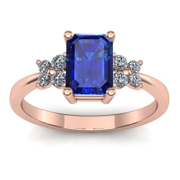 Inel cu safir dreptunghiular