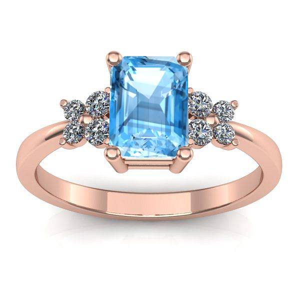 Inel de logodna cu topaz blue dreptunghiular