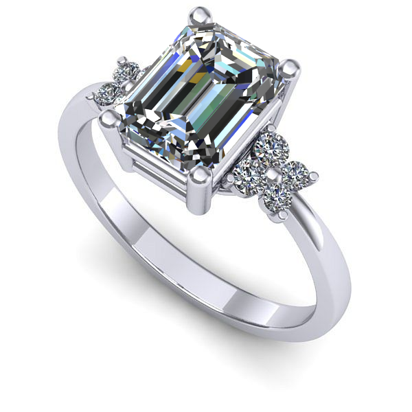 Inel de logodna din aur alb cu diamant de laborator