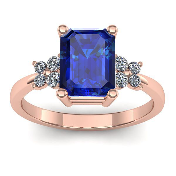 Inel cu safir dreptunghiular