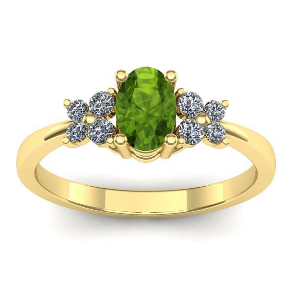 Inel logodna cu peridot oval