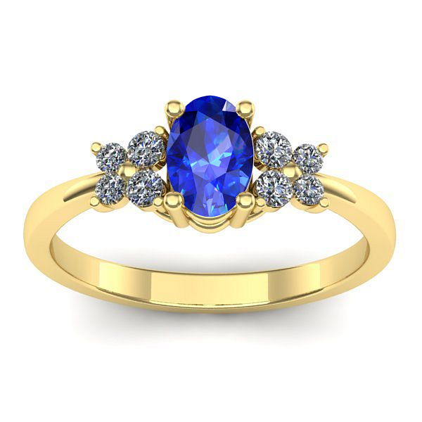 Inel cu safir oval