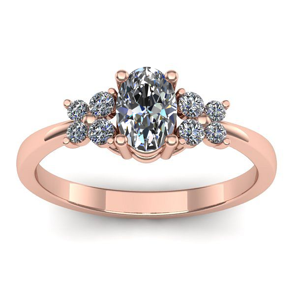 Inel logodna cu safir alb oval