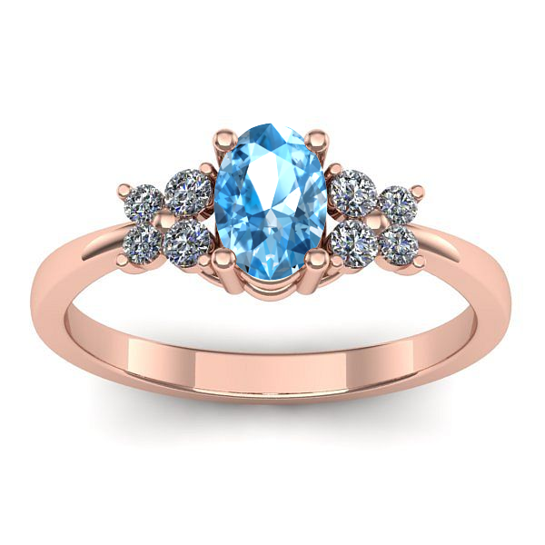Inel cu topaz blue oval