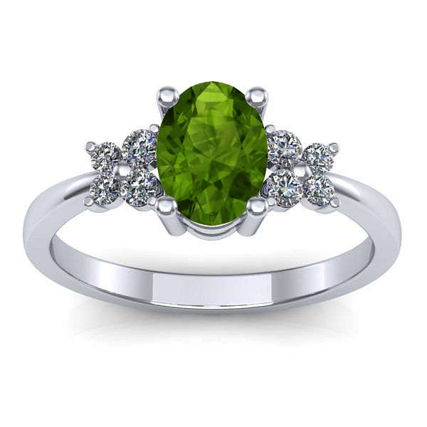 Inel logodna cu peridot oval