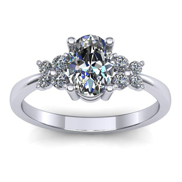 Inel logodna cu diamant de laborator oval