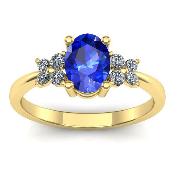 Inel logodna cu safir oval