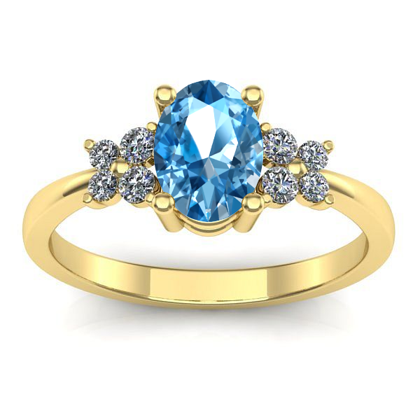 Inel cu topaz blue oval