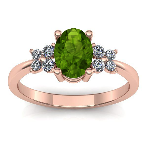 Inel logodna cu peridot oval