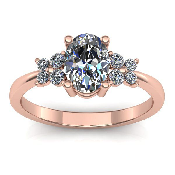 Inel logodna cu safir alb oval