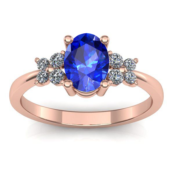 Inel cu safir oval