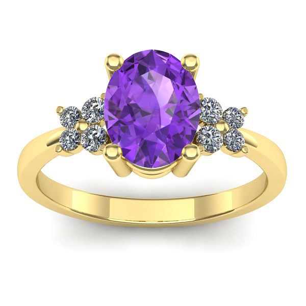 Inel cu ametist oval