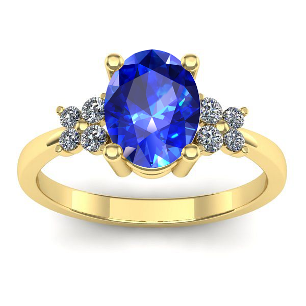 Inel de logodna cu safir oval