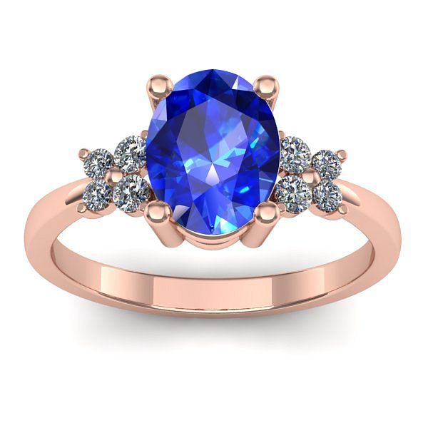 Inel de logodna cu safir oval