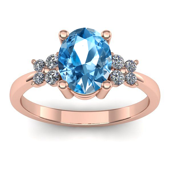 Inel cu topaz blue oval