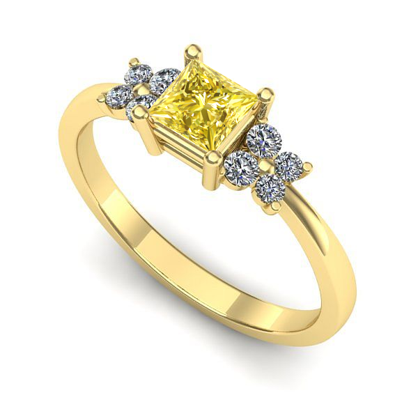 Inel din aur galben cu safir galben