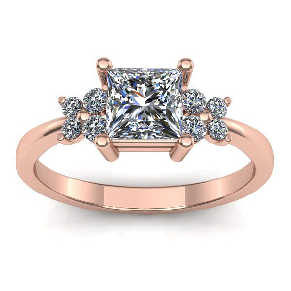 Inel de logodna cu diamant de laborator patrat