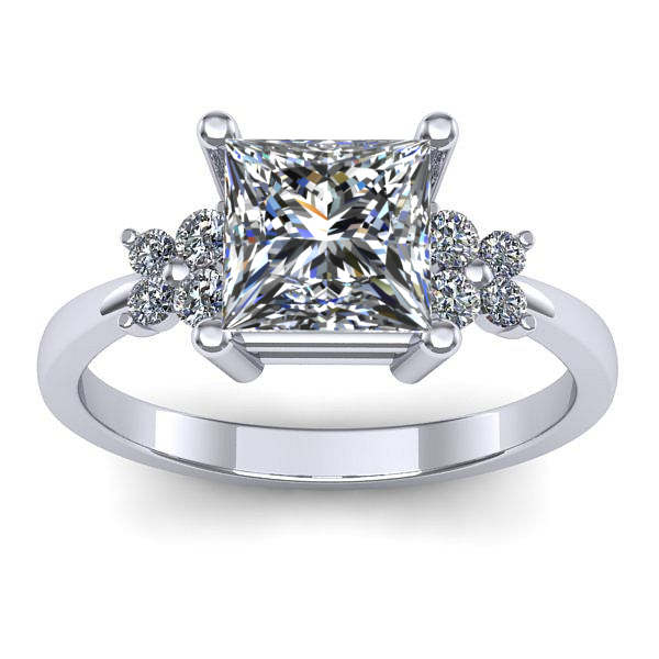 Inel logodna cu diamant de laborator patrat