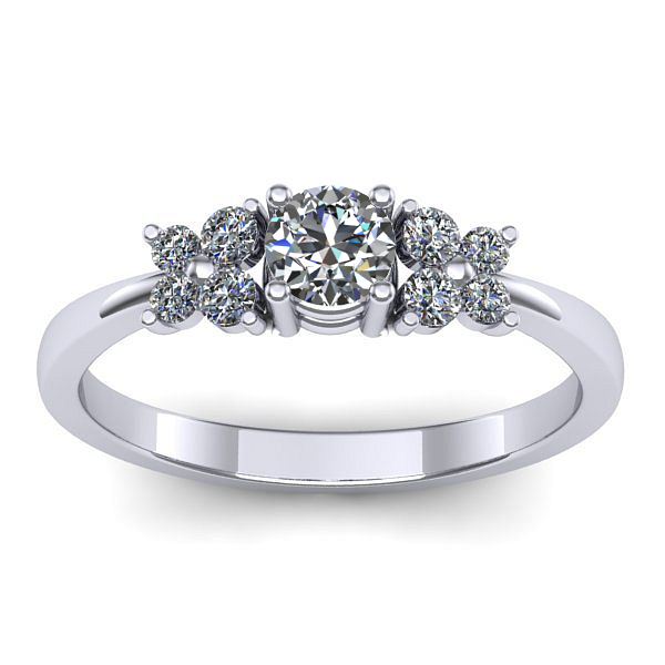 Inel cu diamant rotund