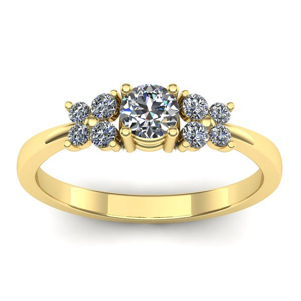 Inel cu diamant rotund