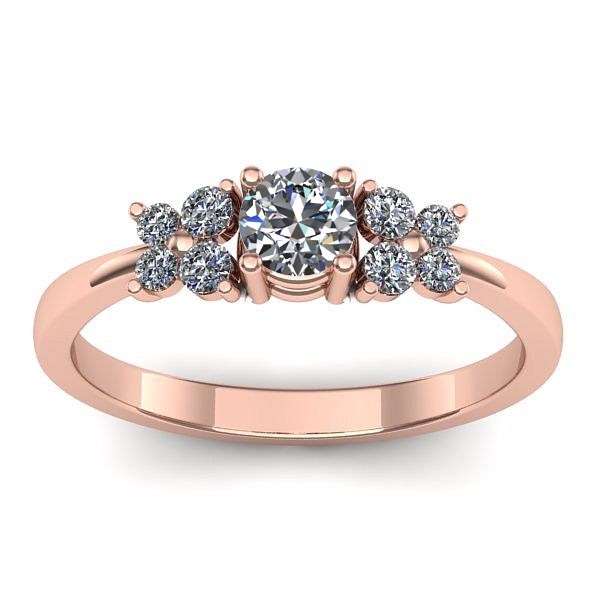 Inel cu diamant rotund