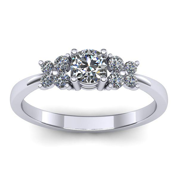 Inel logodna cu diamant rotund