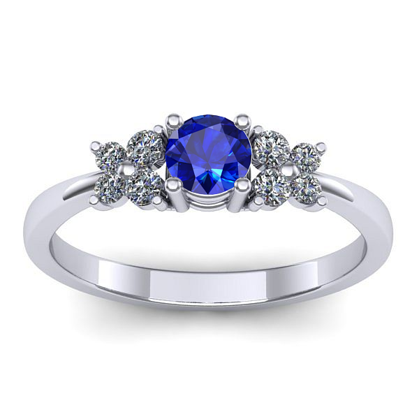 Inel cu safir rotund