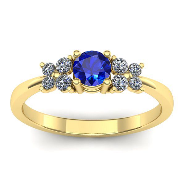 Inel cu safir rotund