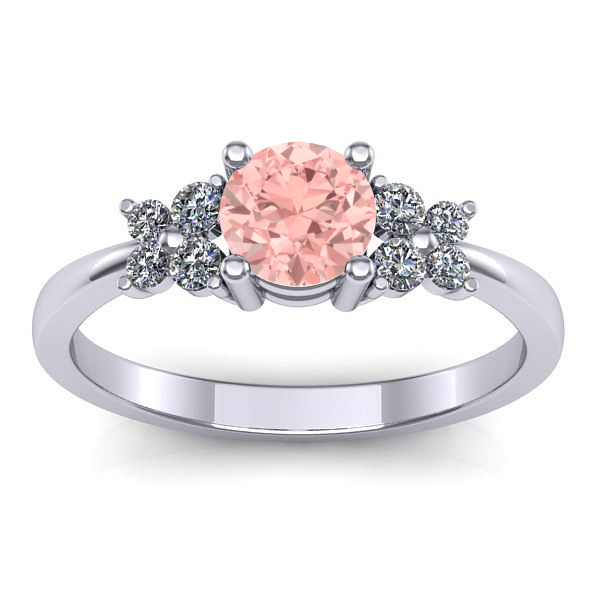 Inel de logodna cu diamant de laborator roz rotund