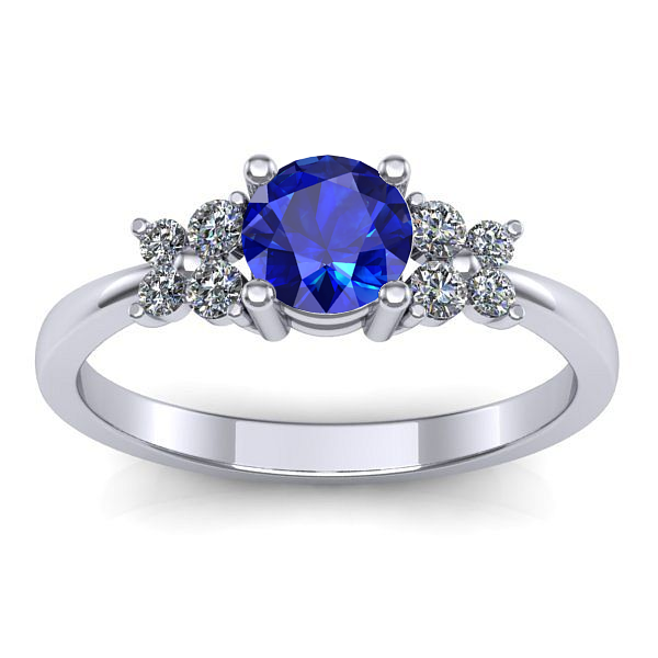 Inel de logodna cu safir rotund