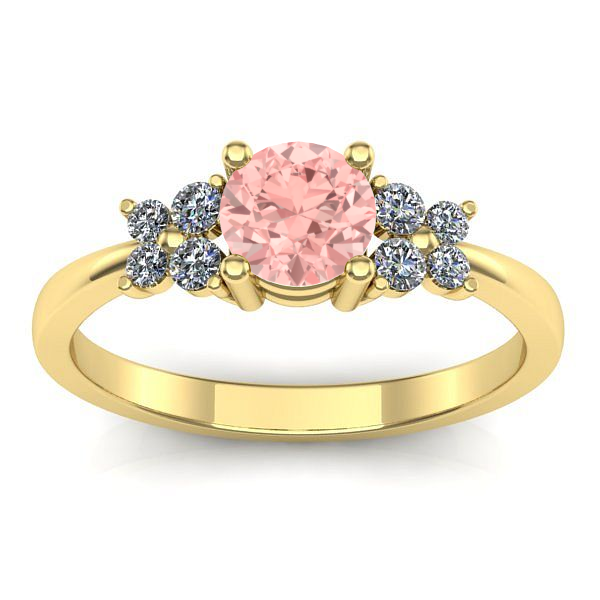 Inel de logodna cu diamant de laborator roz rotund