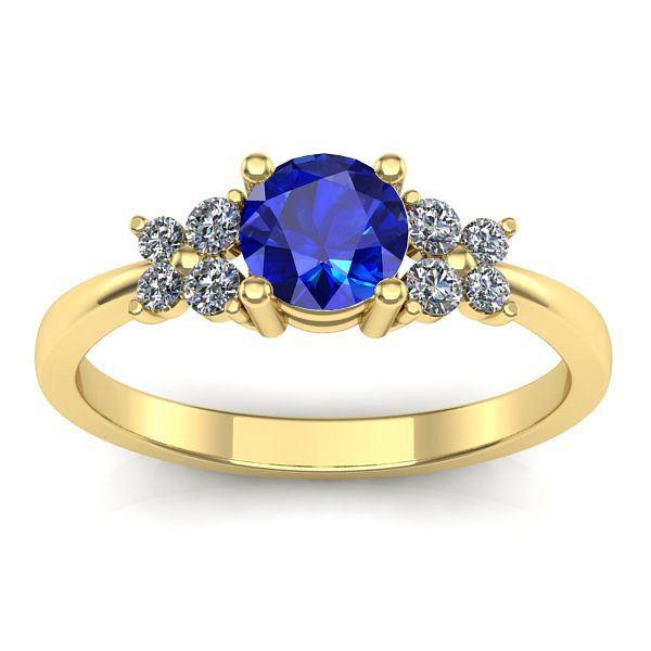 Inel de logodna cu safir rotund