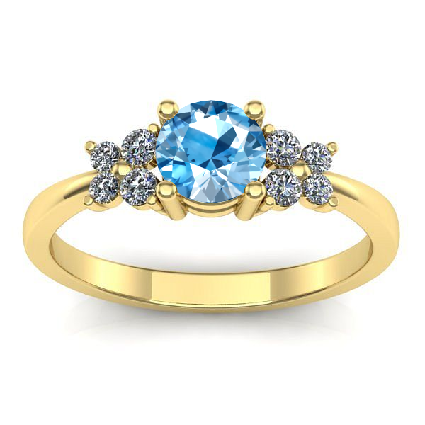 Inel de logodna cu topaz blue rotund