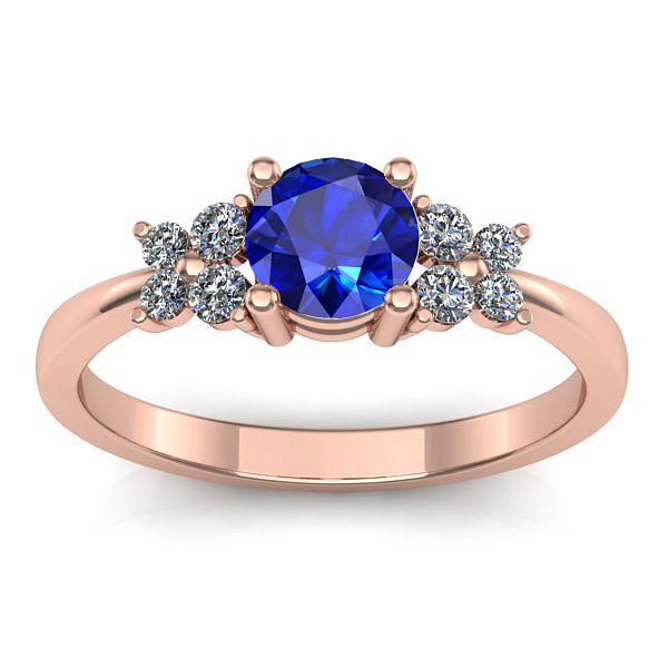 Inel de logodna cu safir rotund