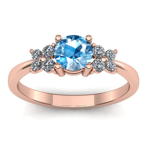 Inel logodna cu topaz blue rotund