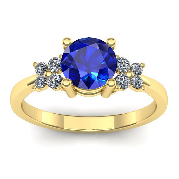 Inel cu safir rotund