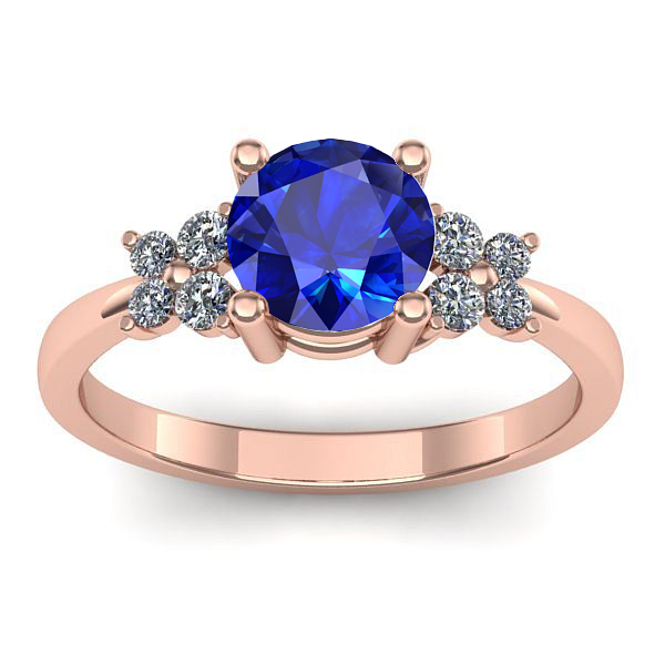 Inel cu safir rotund