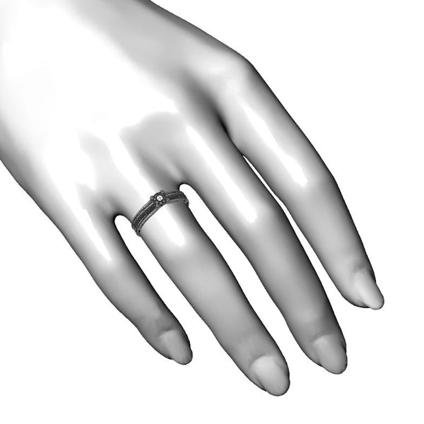 Inel de logodna din aur alb