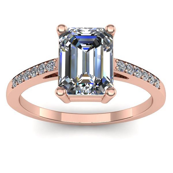 Inel de logodna cu diamant emerald cut