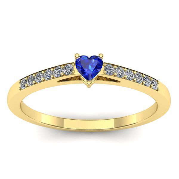 Inel de logodna cu safir inima