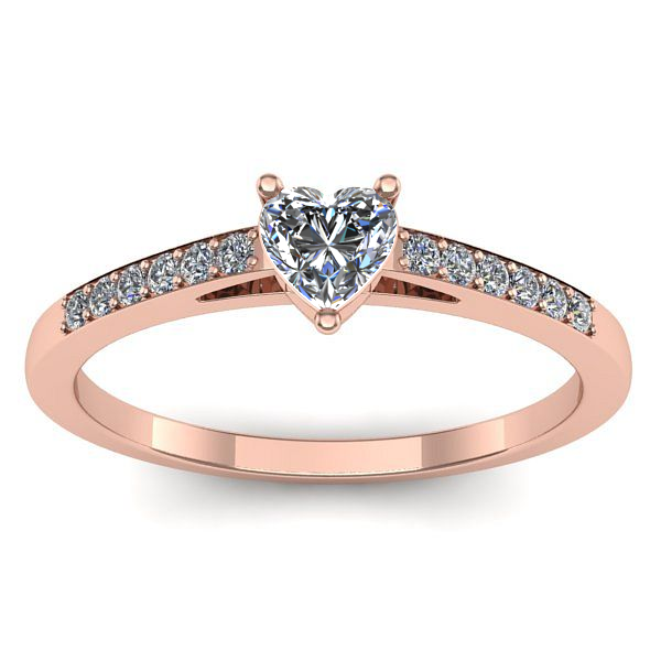 Inel de logodna cu safir alb inima