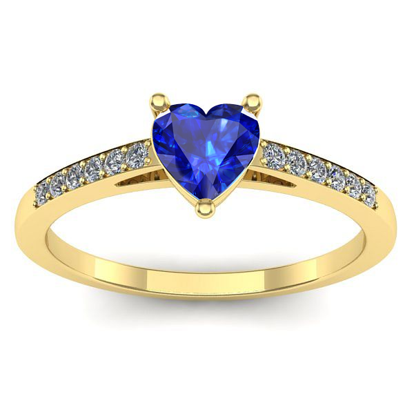 Inel cu safir inima