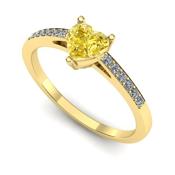 Inel din aur galben cu safir galben